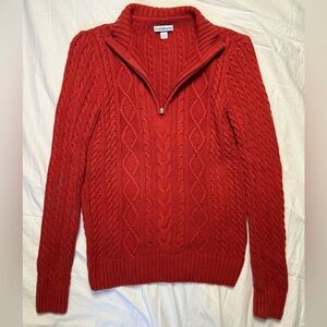 Small Croft & Barrow Women’s Red Zip Up Sweater
